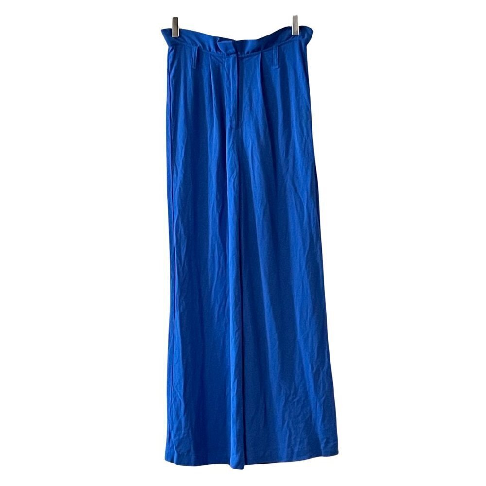 Rachel Pally Crepe Paper Bag Waist Pants w/ Back Pockets in Ocean Sz. S NWT